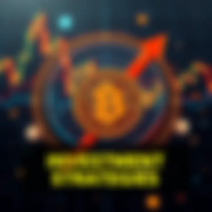 A graphic showing two Bitcoin investment approaches: one for buying Bitcoin at price swings and another for daily purchases. The Bitcoin symbol is prominent in the center, with arrows indicating the t...