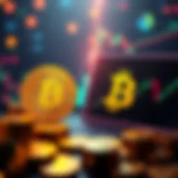 A visual comparison of dollar-cost averaging and going all in on Bitcoin with charts and graphs illustrating the two approaches.