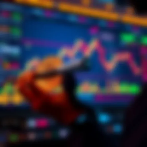 A person analyzing Bitcoin price charts and calculating investment options for daily versus monthly contributions.
