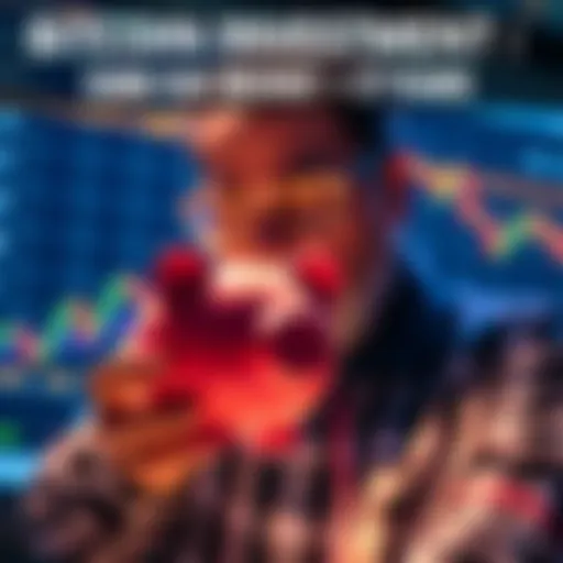 A person looking at a chart showing Bitcoin growth while holding a piggy bank, representing saving for retirement through monthly investments.