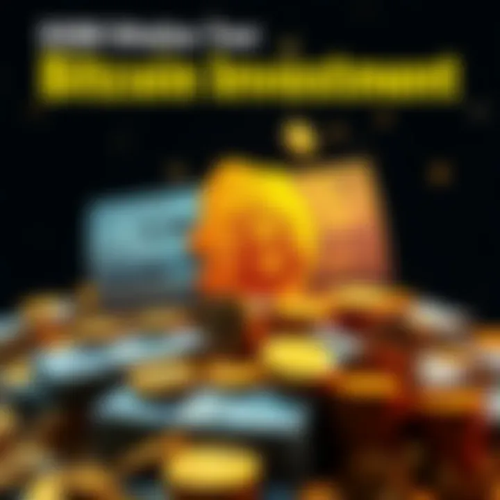 Bitcoin Investment Success A visual representation of a $1,200 stimulus check transforming into a large pile of money, symbolizing the growth of Bitcoin investment.