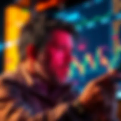 Bitcoin Investor Reflecting on Market Changes A Bitcoin investor looks thoughtful while reviewing market trends and charts, symbolizing resilience during a bear market.