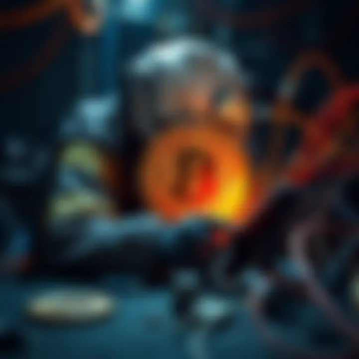 Bitcoin Line of Credit for Miners A miner utilizing the Bitcoin Line of Credit to optimize operations and storage management.