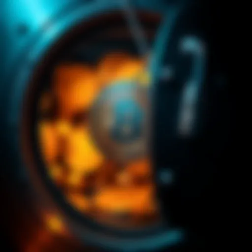 A visual representation of Bitcoin coins secured in a vault, highlighting safety and earning potential