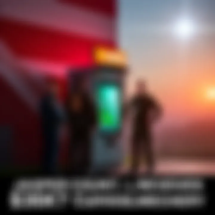 Jasper County Sheriff's Office officers standing next to a Bitcoin machine during a recovery operation