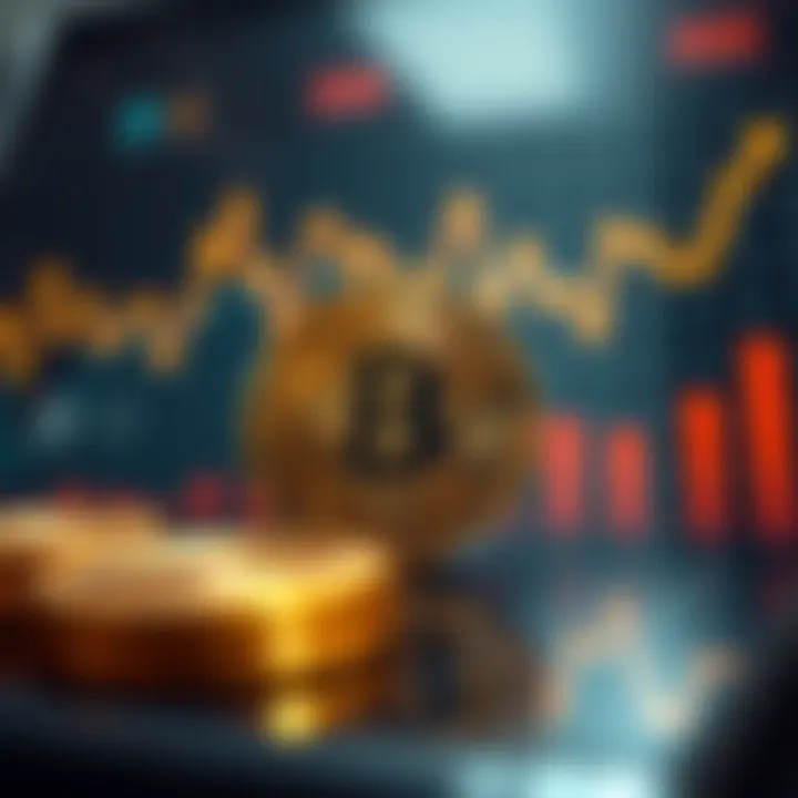 A visual representation of Bitcoin's connection with macroeconomic indicators like the Copper/Gold ratio and PMI, showing upward trends in graphs.