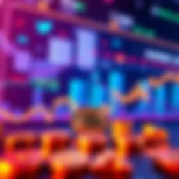 A graphic showing Bitcoin's price movement with symbols of political events and trade discussions in the background