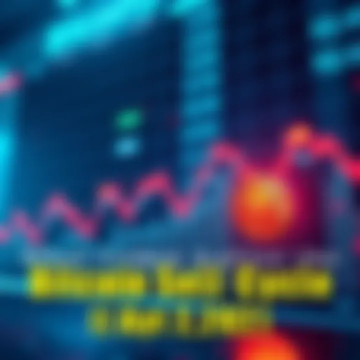 A graph showing Bitcoin price fluctuations with arrows indicating sell and recovery phases, reflecting market sentiment changes.