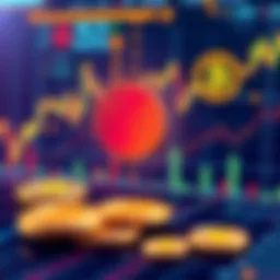 An illustration showing Bitcoin symbols and graphs, reflecting shifts in market dynamics and institutional interest.