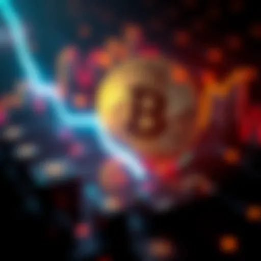 A graphic showing a downward trend in Bitcoin value, symbolizing the loss of $80 billion in market value for treasury companies