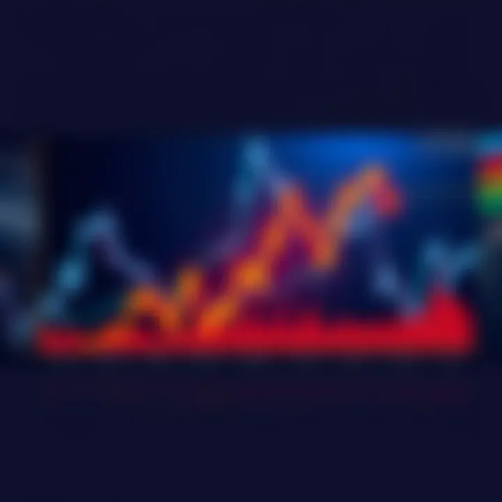 A graph showing a downward trend in Bitcoin prices with concerned investors watching.