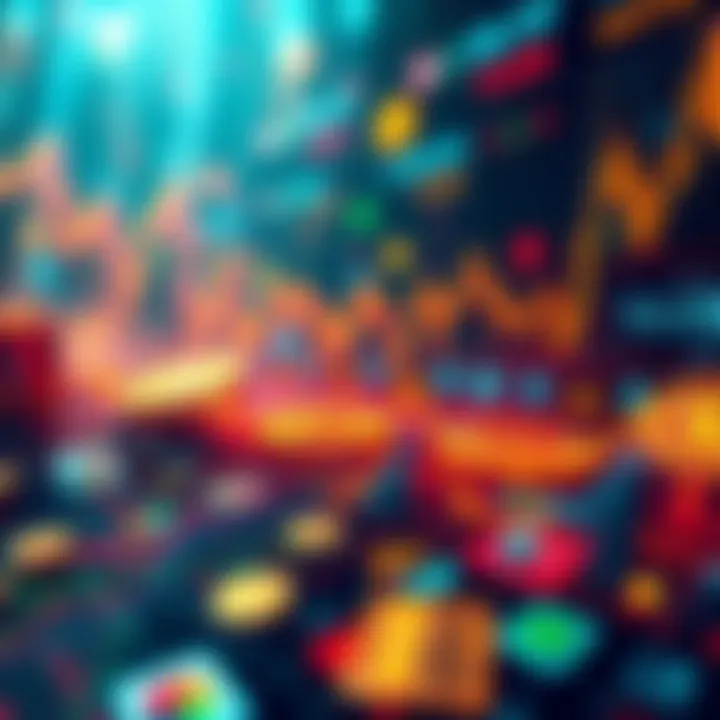 Market Dynamics in Bitcoin Trading An intricate visualization of Bitcoin price movements and market factors influencing trading strategies