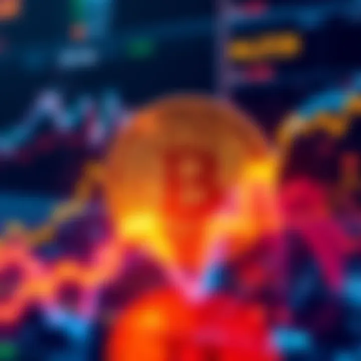 A visual representation of Bitcoin price fluctuations in 2026 with upward and downward trends