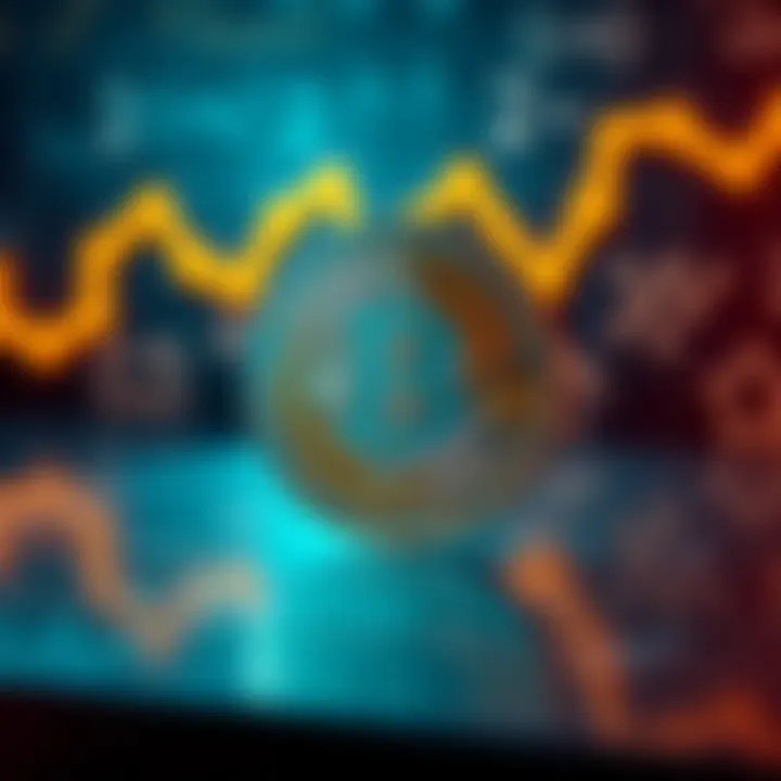Illustration showing Bitcoin symbol with mathematical symbols and equations in the background, representing the basic math behind Bitcoin operations.