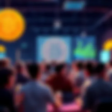 Group of people discussing Bitcoin at a local meetup