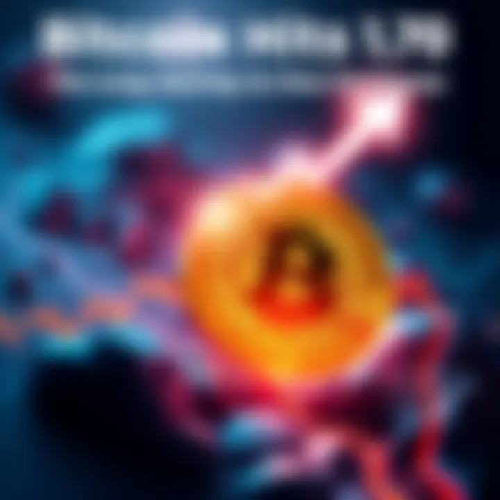 Illustration showing Bitcoin logo with an upward trend arrow and the value .70 highlighted, symbolizing progress toward 1.