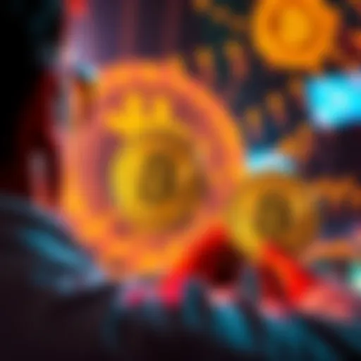 A person celebrating their 0.1 Bitcoin ownership with a Bitcoin symbol and a hard wallet in view.