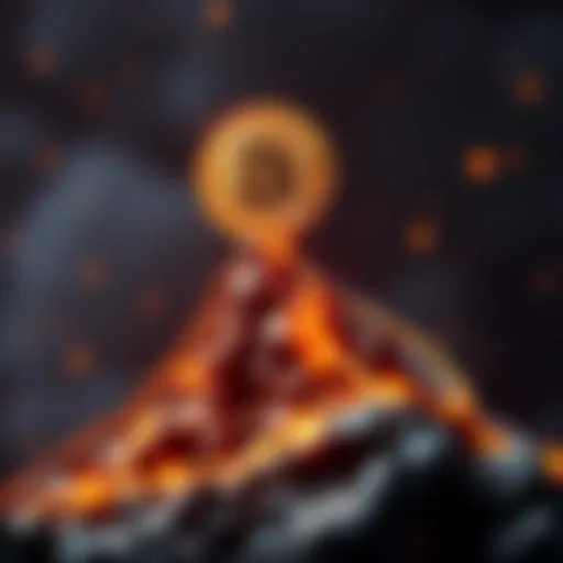 A graphic showing Bitcoin reaching a new peak, symbolizing growth in the cryptocurrency market.