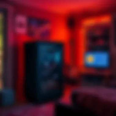 A bitcoin miner setup in a cozy living room, providing warmth while displaying mining activity on a screen.
