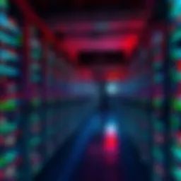 A large server room filled with computers, representing Bitcoin miners transitioning to AI data centers.