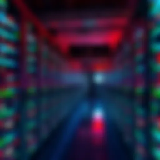 A large server room filled with computers, representing Bitcoin miners transitioning to AI data centers.