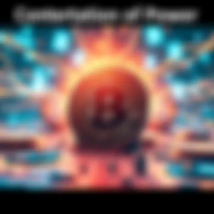 Concentration of Power in Bitcoin Mining Visual representation of Bitcoin mining pools and their hashrate dominance over the network