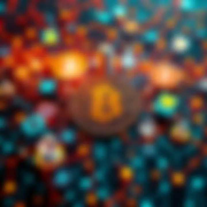 Bitcoin network applications A visual representation of various applications of the Bitcoin network, featuring technology icons and interconnected systems.