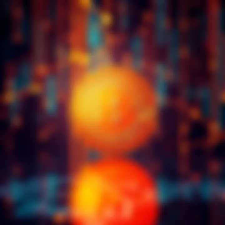 A vibrant orange Bitcoin symbol on a digital background, representing the cryptocurrency community.