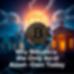 A person holding a Bitcoin symbol, surrounded by traditional assets like a house and a bank, emphasizing Bitcoin's unique ownership.