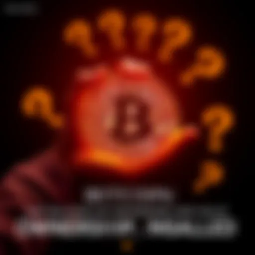 A person holding a glowing Bitcoin symbol, surrounded by question marks representing confusion about its real value.