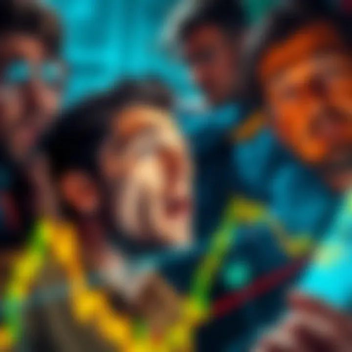 A person looking shocked at a chart showing Bitcoin's value dropping to $0, surrounded by worried expressions of others in the background.