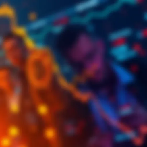 Bitcoin Panic A graph showing a steep decline in Bitcoin value with anxious traders in the background, illustrating market fear.