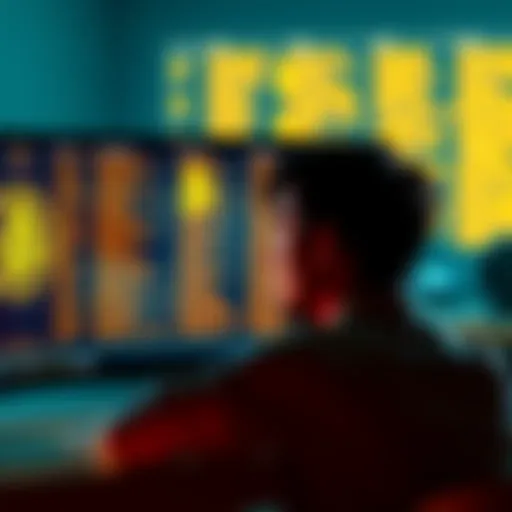 A computer screen displaying random Bitcoin addresses while a person looks confused, symbolizing payment issues.