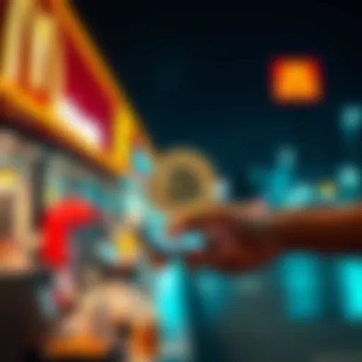 A person paying for a meal at McDonald's using Bitcoin on a mobile device in San Salvador.