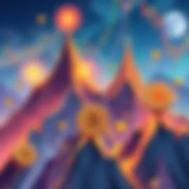 A humorous illustration depicting Bitcoin's highs and lows with dramatic peaks and funny memes, showcasing the market's sentiment shift.