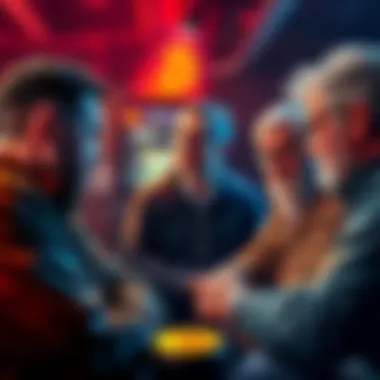 Bitcoin pioneers sharing insights Group of cryptocurrency pioneers discussing Bitcoin tips and experiences