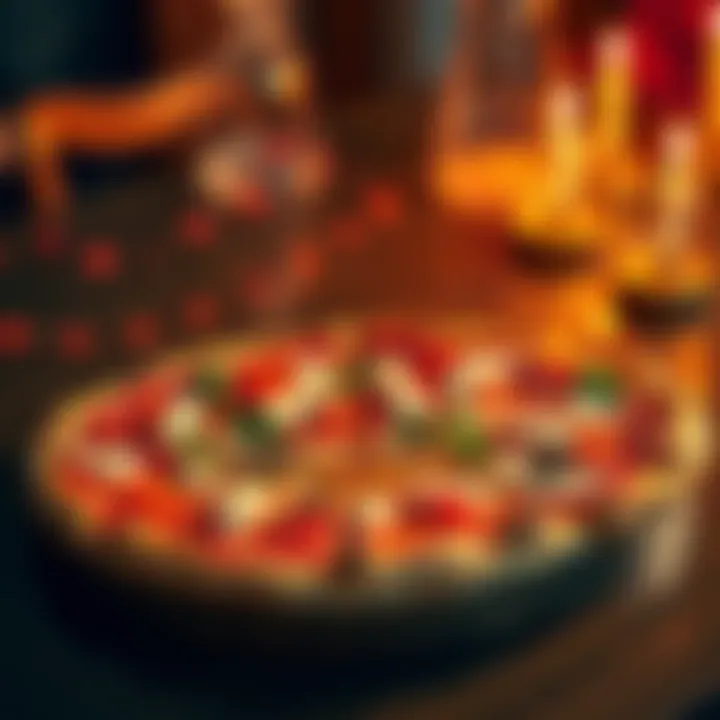 Two pizzas on a table with Bitcoin symbols celebrating the 15th anniversary of Laszlo Hanyecz's transaction.