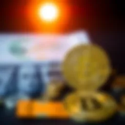 A visual comparison showing Bitcoin symbols alongside child’s play money, highlighting the lack of real value in both.