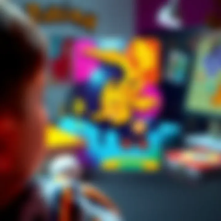 A colorful Pokémon-style card featuring Bitcoin symbols and blockchain concepts, designed for a child.