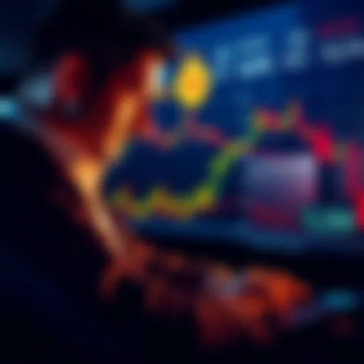 A professional analyzing Bitcoin data with charts and graphs showing portfolio performance and risk-adjusted returns