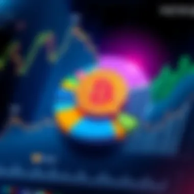 A graphic showing a balanced investment portfolio with bitcoin and other assets represented as pie chart segments.