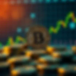 A graphic showing Bitcoin coins with a growing financial chart in the background, symbolizing its potential impact on finance.
