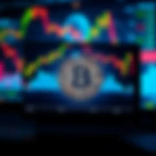 A digital screen displaying Bitcoin's price at $120K with financial graphs in the background