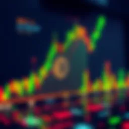 Bitcoin price chart A graphic showing a rising Bitcoin price chart with green and red indicators, illustrating market trends and investment decisions.