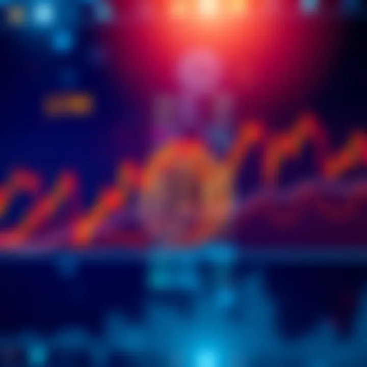 A chart showing Bitcoin price at $60K with fluctuating lines indicating market volatility and trading activity
