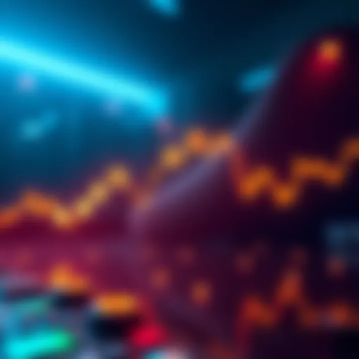 A line chart showing Bitcoin's price fluctuations with potential dip and rebound points marked