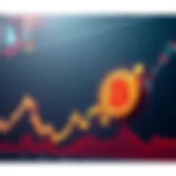 Bitcoin Price Chart with Speech Bubble A Bitcoin price chart showing an upward trend. A speech bubble indicates public reaction to statements made by a financial leader. The potential impact on Bitcoin's value is highlighted.