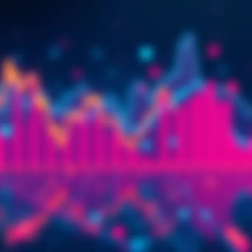 A line graph showing Bitcoin's fluctuating value over time with ups and downs, indicating market volatility.