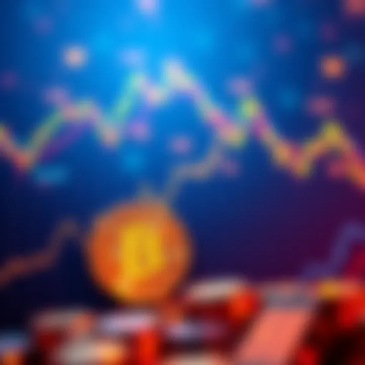 A graph showing Bitcoin price fluctuations with an upward trend, symbolizing investment potential during market dips.