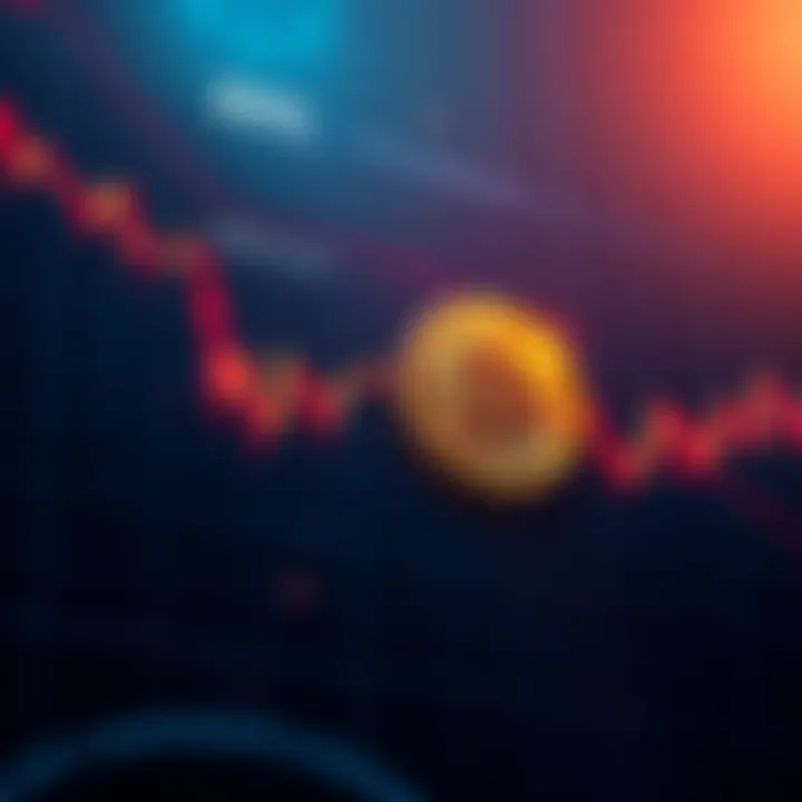 Bitcoin price chart showing decline Chart depicting Bitcoin's price dropping near the 200-day mark, emphasizing concerns around market direction and support levels